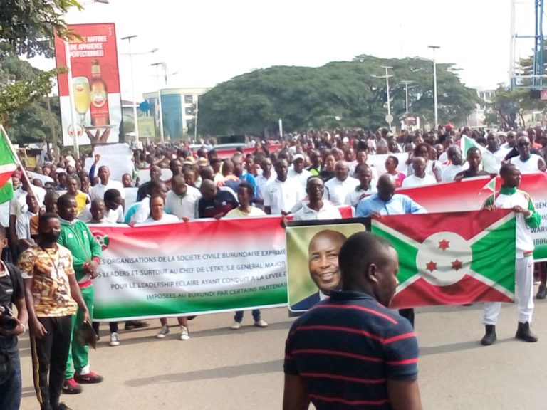 Marche manifestation en mairie de Bujumbura