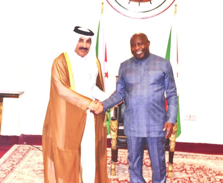 Audience à la présidence de la République: Le prince qatari exprime le vif désir d’investir des fonds considérables dans divers secteurs burundais