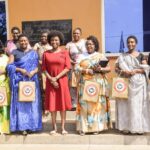 Angeline Ndayishimiye au milieu de la délégation de IBWO